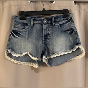 Mudd Dark Blue Denim Jean Shorts
